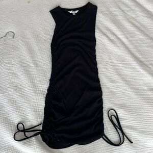 BB Dakota Black Dress with ruched sides